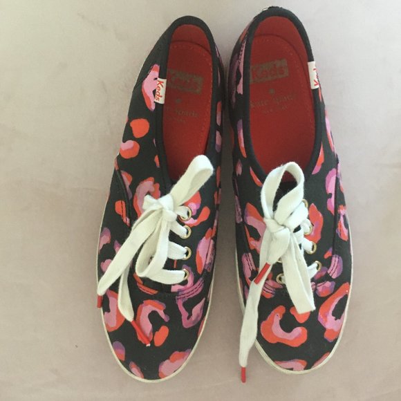 kate spade keds black pink kiss lips sneakers 6 - Picture 11 of 14